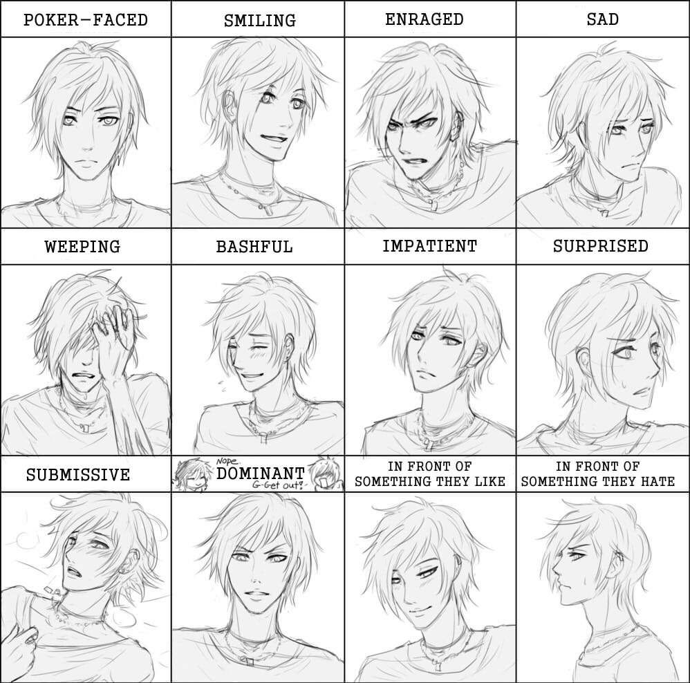 Featured image of post Expressions Anime Male Face Reference