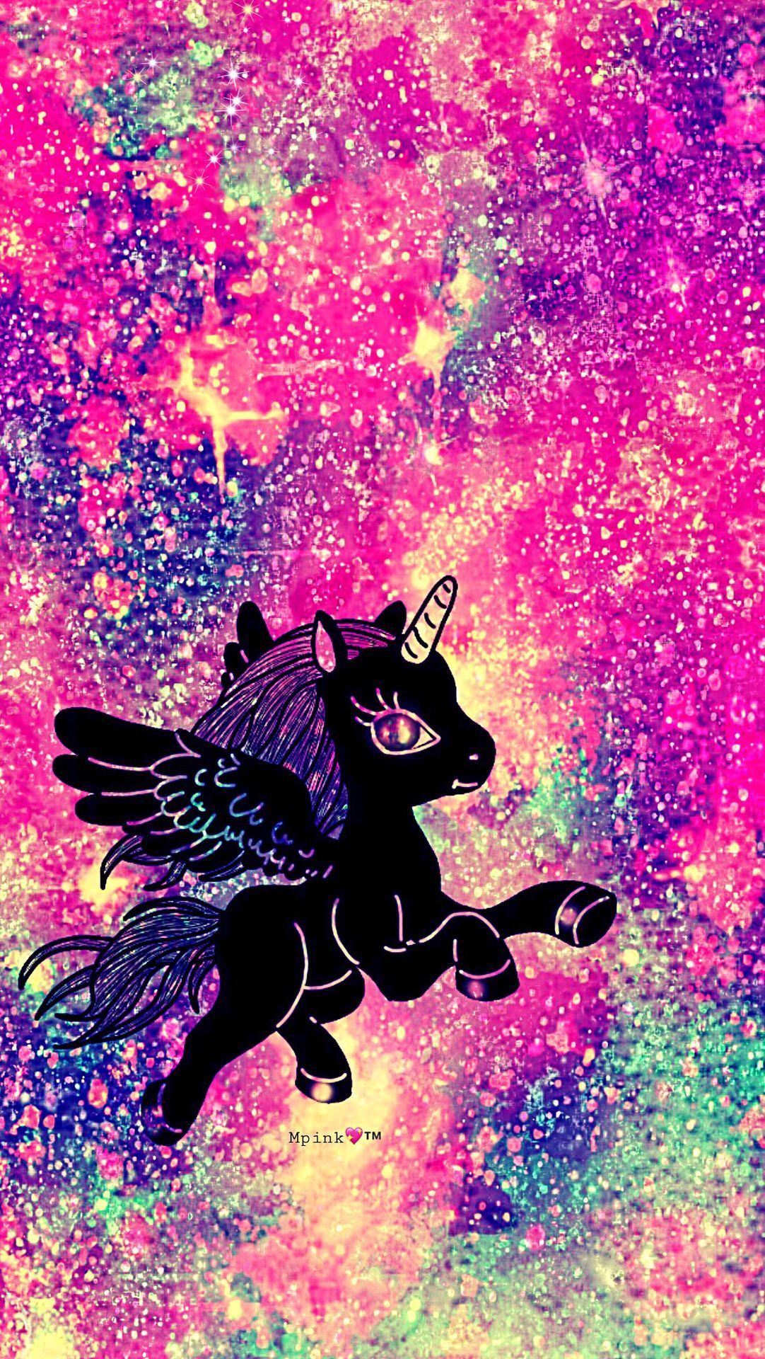 Featured image of post Galaxy Sparkle Glitter Rainbow Unicorn Wallpaper